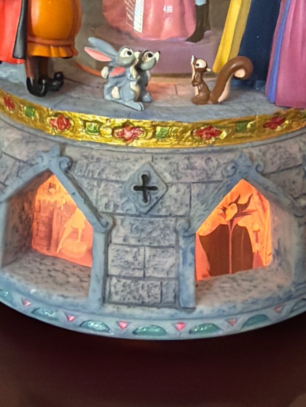 2003 Disney Catalog Sleeping Beauty Hourglass Light Up Musical Aurora Maleficent - Picture 13 of 17